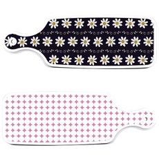 Roem Design 上菜砧板 2入 圓形圖案粉彩粉紅套組, 圓形圖案粉彩粉紅, 經典花卉, 1套