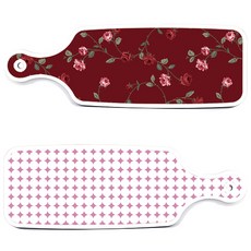 Roem Design 上菜砧板 2入 圓形圖案 粉彩粉紅組, 圓形圖案粉彩粉紅, 玫瑰紅色, 1套
