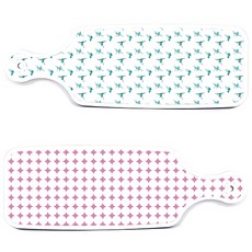 Roem Design 上菜砧板 2入 圓形圖案 粉彩粉紅色組合, 圓形圖案粉彩粉紅, 芭蕾, 1套