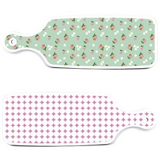 Roem Design 上菜砧板 2件組 圓形圖案粉彩粉紅套組, 圓形圖案粉彩粉紅, 青瓷櫻桃, 1套