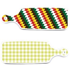 Roem Design 上菜砧板 2入組 格紋粉彩嫩綠色, 格紋粉彩嫩綠色, 5色鑽石圖案, 1套