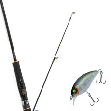 Won Da Avalon路亞竿 662M 旋轉式+Damiki DTSCO-40硬餌路亞 40mm 311H NATURAL LIST, 1套
