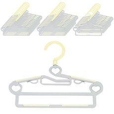 DECOSIN 優質旋轉孩童衣架, 黃色的, 30件