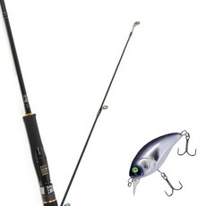 Won Da Avalon路亞竿 602M 旋轉式+Damiki DTSCO-40硬餌路亞 40mm 319H CYBER PURPLE, 1套