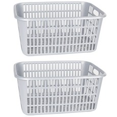 裝飾方形洗衣籃中的裝飾, 2個, 灰色