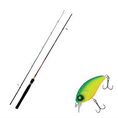 아피스 파이어스톰 배스 루어 낚싯대 S662ML + 다미끼 디티스코-40 하드베이트 루어 40mm 206D MAT TIGER, 1세트