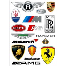 PARTY COSTUME 進口車15件組行李箱貼紙 STST0055, 混合顏色, 1套