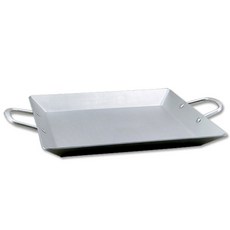 EUGENE TOSCO IH瓦斯爐通用雙耳方形輕量煎鍋, 大號（寬 395 毫米 x 深 345 毫米）, 1個