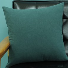 簡約素色靠墊套, Mamaison 深綠色
