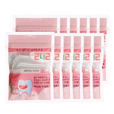 242 일회용 치실, 1.8cm, 80개입, 12개