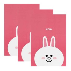 라인프렌즈 미니 제본노트, 코니, 3개입