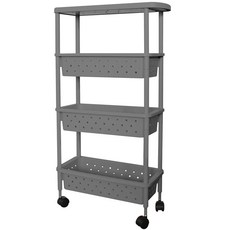 BONOHOUSE 生活纖巧四層推車, 灰色