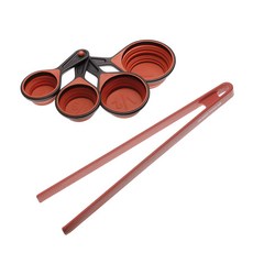 삼보넷 실리콘 요리 집게 + 계량컵, 혼합 색상, 1개