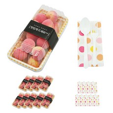 도나앤데코 피크닉 도시락용기 세트 옐로체크 샌드, 1세트, 용기 하단 10p + 상단 10p + 맛있게드세요 띠지 블랙 10p + 화이트스푼 10p + 포크 10p + 오렌지혼합 냅킨 10p