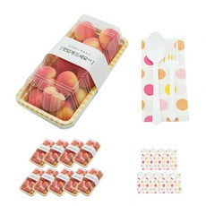도나앤데코 피크닉 도시락용기 세트 옐로체크 샌드, 1세트, 용기 하단 10p + 상단 10p + 맛있게드세요 띠지 화이트 10p + 화이트스푼 10p + 포크 10p + 오렌지혼합 냅킨 10p