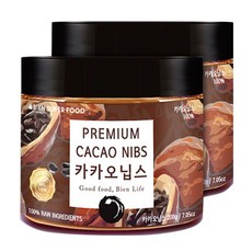 비엔슈퍼푸드 벨기에 바리칼레바우트 프리미엄 로스팅 카카오닙스, 200g, 2개