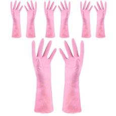 aryko 25kitchen PVC 乳膠橡膠手套 L, 粉色的, 4個