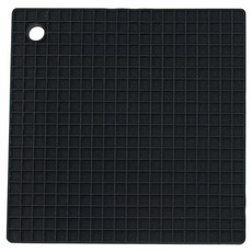 이코디 그리드 엠보 냄비받침, 블랙, 1개