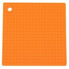 이코디 그리드 엠보 냄비받침, 오렌지, 1개