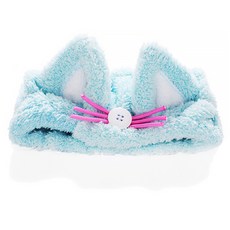 Dm廁所用品日本狐狸洗臉台髮帶, 藍色, 1個