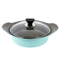 LIVING ON 雙耳陶瓷淺湯鍋, 24cm, 混色