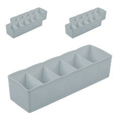 市場情緒 5格多功能內衣收納盒 灰色, 5件