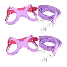 아리코 Dr.Mini 고양이 & 강아지 캐시미어 하네스 2p + 리드줄 2p, 퍼플, 1개