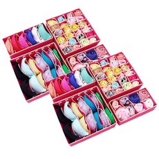 Market Gamsung內衣收納盒 4種組 粉色, 2套