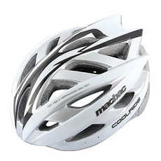 macbac 自行車用時尚安全帽, 白色+銀色