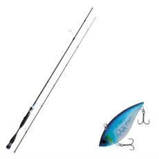 Aomax Neo Black旋轉式擬餌竿 S-702ML+Damiki Beetle 70硬餌擬餌 226H GHOST, 1套