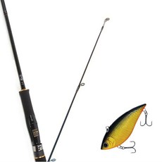 Won Da Avalon捲線器擬餌釣竿 702M+Damiki Beatle 70硬餌擬餌 236H BLACK GOLD HOLO, 1套