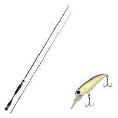 Aomax Neo Black旋轉式擬餌竿 S-662ML+Damiki Sammy 70硬質擬餌 005 AYU, 1套