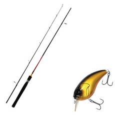 Apis Firestorm 鱸魚路亞釣竿 S662ML + DAMIKI Brute 70 硬餌路亞 236H BLACK GOLD HOLO, 1套