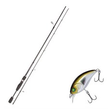 Youngkwu產業Blue Force Starzen路亞竿 S66ML+Damiki DTSCO 40硬體路亞 343D MIRROR GREEN, 1套