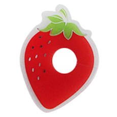 紅色草莓包裝塑膠片束口夾, 混色, 50件