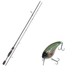 永規產業 Blue Force Starzen 路亞釣竿 S66ML + DAMIKI Brute 70 硬餌路亞 347T CLEAR REAL BAIT, 1套