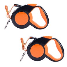 아리코 Dr.Mini 반려동물 반사광 자동로프 2p, 오렌지