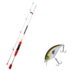 아피스 배스게임 XT 멀티 루어 낚싯대 화이트 + 다미끼 디티스코 40 하드베이트 루어 343D MIRROR GREEN, 1세트