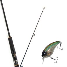 Wonda Avalon 紡車捲線器路亞竿 602M + DAMIKI Brute 70 硬餌路亞 347T CLEAR REAL BAIT, 1套