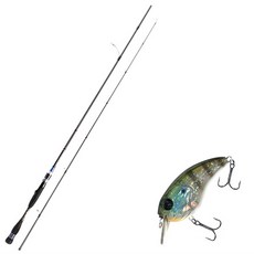 Aomax Neo Black捲線器型擬餌竿 S-702ML+Damiki Brut 70硬餌擬餌 348T MYSTERIOUS GILL, 1套