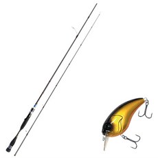 Aomax Neo Black Spinning Type擬餌釣竿 S-702ML+Damiki Brut 70硬餌擬餌 236H BLACK GOLD HOLO, 1套