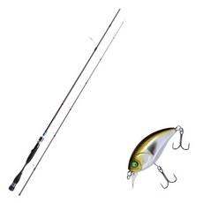 Aomax Neo Black捲線器型擬餌竿 S-702ML+Damiki Ditisco 40硬餌擬餌 343D MIRROR GREEN, 1套