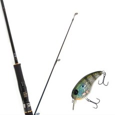 원다 아발론 스피닝릴 루어 낚싯대 602M + 다미끼 브루트 70 하드베이트 루어 348T MYSTERIOUS GILL, 1세트