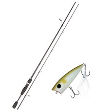 Youngkwu產業Blue Force Starzen擬餌竿 S68M+Damiki D-POP 70硬體擬餌 005 AYU, 1套