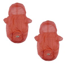아리코 고양이 앤 강아지 자외선 차단 비옷 바람막이 2p, 핑크