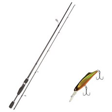 Youngkwu產業Blue Force Starzen路亞竿 S68M+Damiki So Kill 55硬體路亞 236H BLACK GOLD HOLO, 1套