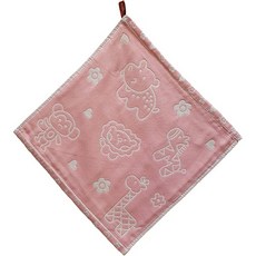 라페조 주방 고리 핸드타올 애니멀즈, 핑크, 1개