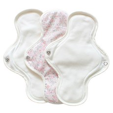 CottonRepublic 棉花共和國 純棉衛生棉 纖薄 華妮芬 中型, 3入, 1個