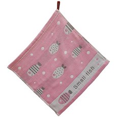 라페조 주방 고리 핸드타올 스몰피쉬, 핑크, 1개