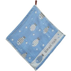 라페조 주방 고리 핸드타올 스몰피쉬, 스카이블루, 1개